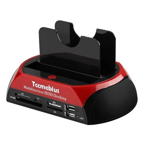 TCCMEBIUS S862 DE USB 2.0 Dual Bay HDD Disco Rigido Docking Station - Zdjęcie 1 z 8