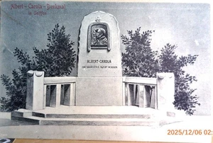 Seiffen. Albert- Carola- Denkmal..  Vor 1920  . Gelaufen - Bild 1 von 2