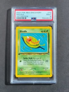 PSA 9 1ST EDITION WEEDLE 70/75 - NEO DISCOVERY NON HOLO - MINT - Picture 1 of 2