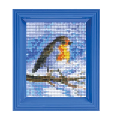 Robin Redbreast Mosaic Pixelhobby Craft Pixel Kit completo di cornice 2,5 mm
