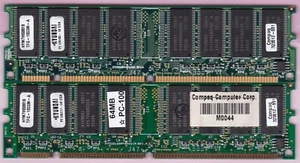 128MB 2x64MB PC-100 Hyundai HYM7V65801 BTFG-10SSM-A PC100 3.3V 323012-001 Kit - Picture 1 of 5
