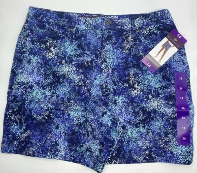 Women's Size 14 Gloria Vanderbilt Amanda Shorts High Rise Short Length Navy - Image 1 of 4