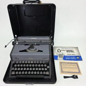 1948 Royal Arrow Antique Vintage Portable Typewriter All Original W/Case - Picture 1 of 10