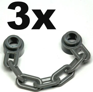 NEU LEGO - Kette - 5 Glieder grau dunkel bläulich x 3 - 5887 10264 60035 60198 76138 - Bild 1 von 1