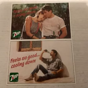 A Pair Of Vintage 90’s 7up Colour Advertising Postcards Unused & Unposted - Picture 1 of 4
