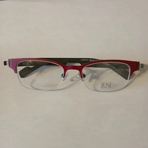 Just Eye Fashion M.Fuchsia/Gray Half Rim Eyeglasses Frames J-CH1023 51 Col.A - Picture 1 of 8