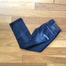 NJ Raw 87 Mens Jeans Size W34 L30 100% Cotton Button Fly Distressed Aus Seller