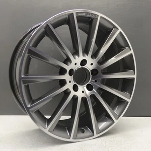 MERCEDES C CLASS 19" AMG TURBINE GREY ALLOY WHEEL RIM OEM REAR 8.5J GENUINE X1 - Picture 1 of 19