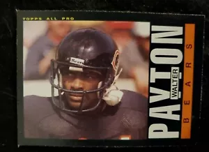 Tarjeta coleccionable de fútbol americano 1985 Walter Payton/NFL Topps #33 - Chicago Bears - Imagen 1 de 2