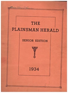 Anuario de escuela secundaria Laramie Wyoming 1934 Plainsman Herald, Laramie, Wyoming - Imagen 1 de 19