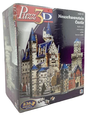New Puzz3D Puzzle Neuschwanstein Castle Wrebbit 836 Pieces Advanced Sealed - Image 1 of 4