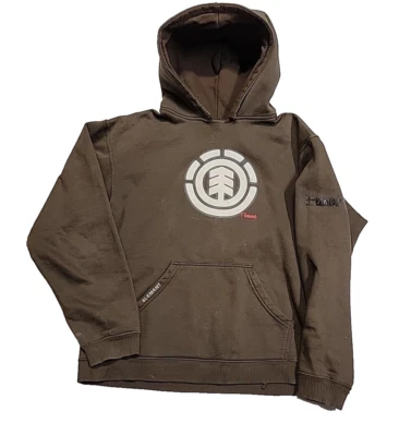 Pullover de skateboarding vintage Element marrón ropa deportiva sudadera con capucha para hombre mediana Foto 1 de 4