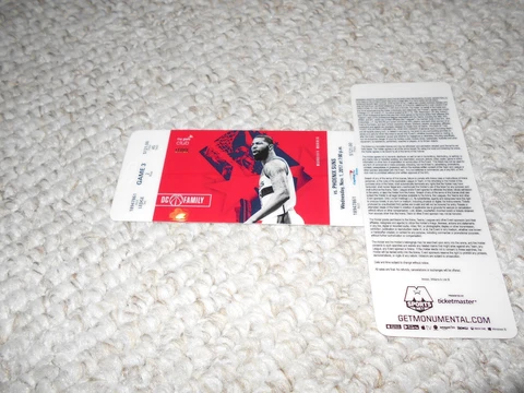 Washington Wizards Unused Ticket VIP 2017 Markieff Morris Phoenix Suns Cover