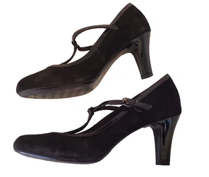 Giani Bernini elegante schwarze Wildlederschuhe, 3"-Absätze 11M gepolsterte Innensohle, hervorragender Zustand - Bild 1 von 12