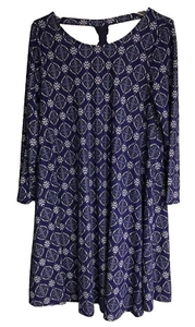 Francesca’s Alna Be Large Purple a-line Dress Knit Lace Back Cut-out - Picture 1 of 6