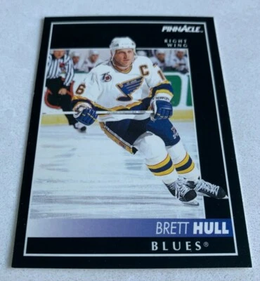 NHL BRETT HULL St. Louis Blues 1992-93 Pinnacle Hockey Trading CARD #100 - Image 1 of 3
