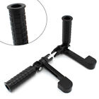 Black Aluminum Foot Pegs Heel Support Heel Foot Rest Pegs For Harley Softtail