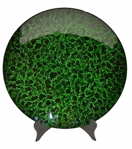 Decorative Lacquerware Plate - Green Watermark Design - 60cm - Imagen 1 de 3