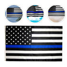 Blue Line US Flag Law Enforcement Flags Banner Decorate