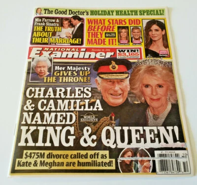 National Examiner Magazine Dec 10 2018 Mia Farrow Frank Sinatra Charles Camilla - Image 1 of 3