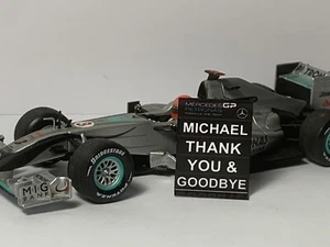 Pitboard 1:43/1:18 (Pizarra F1) / Michael Schumacher (Mercedes) 2012 GoodBye - Imagen 1 de 9