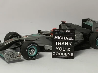 Pitboard 1:43/1:18 (Pizarra F1) / Michael Schumacher (Mercedes) 2012 GoodBye - Immagine 1 di 2