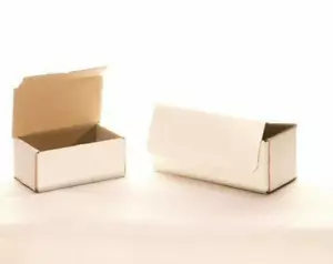 50 4" X 4" X 4" White Corrugated Mailers Die Cut Tuck Flap Boxes Free Shipping - Picture 1 of 12