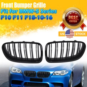 Parrilla renal delantera negra brillante doble listón 2010-2016 11 para BMW F10 F11 M5 - Imagen 1 de 14