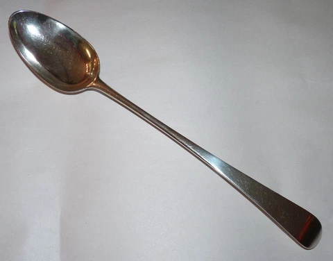 1777 Hester Bateman Sterling Silver Georgian Basting Spoon, Berry Or Stuffing Cover
