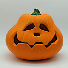 Vintage Gemmy Industries Light Up Halloween Foam Mold Pumpkin Jack O Lantern
