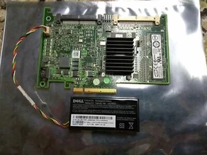 Dell PowerEdge PERC 6i PCI-e SAS Raid Controller Card T774H 0T774H w/ Bracket - Picture 1 of 7