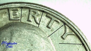 1981 P Washington Quarter - Obverse Collar Clash - Rare Error Coin Coin - Picture 1 of 6