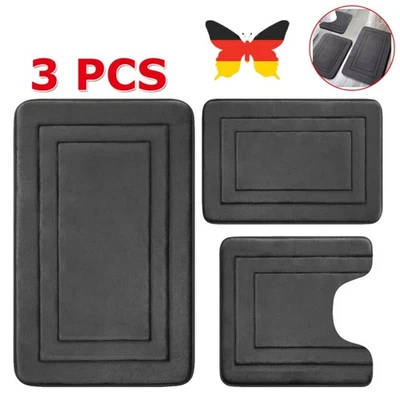 3 piece bath mat bathroom carpet bathroom rug bathroom mat set rug carpet - Image 1 of 4