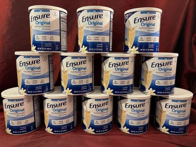 *Read* 12x Ensure Original Nutrition Powder Vanilla 8g Protein 14.1 oz Exp 02/26 - Image 1 of 2