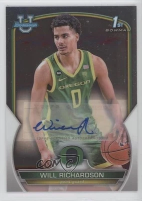 2022-23 Bowman U Chrome Chrome Prospect Auto Will Richardson #31 Auto - Image 1 of 2