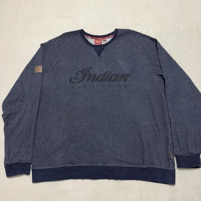 Sudadera Indian Motorcycle Hombres 2XL Cuello Redondo Logo Suéter Top Motociclista Manga Larga Foto 1 de 4