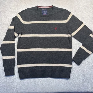American Eagle Outfitters Wool Blend Crewneck Sweater Gray Athletic Fit L - Picture 1 of 8