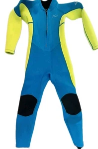 Hevto Kids Wetsuit for Boys Girls Neoprene Full WetSuit Size 7 Green Blue - Picture 1 of 10