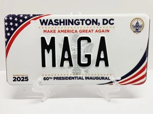 2025 Washington DC 60TH TRUMP PRESIDENTIAL INAUGURAL License Plate MAGA REAL NEW - Picture 1 of 15