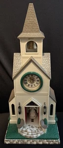 AVON Weihnachtsengel Musikuhr Licht Buntglas Kirche UNGEPRÜFT ERZÄHLT FUNKTIONIERT - Bild 1 von 5