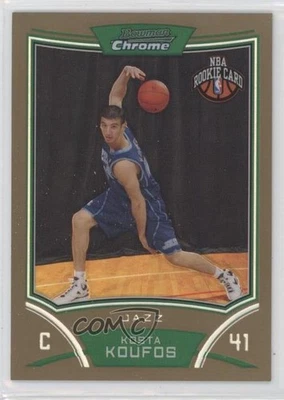 2008 Bowman Draft Picks & Stars Chrome Gold Refractor /50 Kosta Koufos Rookie RC - Image 1 of 2