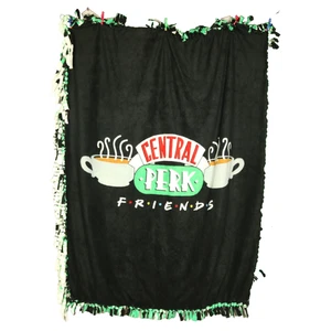 Friends Central Perk Coffee Shop Reversible Fringed Throw Blanket 47x60 - Picture 1 of 13