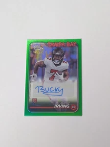 Bucky Irving Topps Chrome Rookie Auto True Green #'d /99 #RA-BIR Buccanceers - Photo 1 sur 2