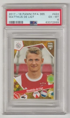 2017-18 Panini FIFA 365 #424 Matthijs De Ligt PSA 6 - Image 1 of 2