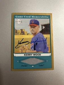 2003 Upper Deck Play Ball Game Used Memorabilia Signatures Kerry Wood 21/50 - Picture 1 of 2