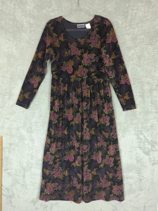 Erika Vintage Velvet Maxi Dress Womens Small Witchy fairygrunge grannycore - Picture 1 of 11