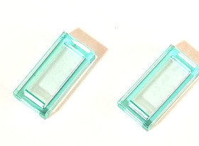 LEGO Trans Light Blue 1x2 Tile 3069 / 30070 Brick Block Parts Pieces LOT OF 2