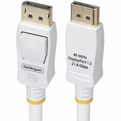 StarTech 10ft DisplayPort Cable - White (dp12cable10ftw) - Image 1 of 4