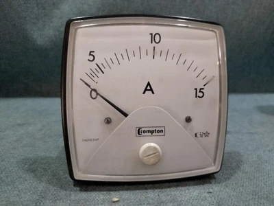 Compton Instruments Moving AC Analogue Panel Meter Amp meter 0-15 amp Damped - Image 1 of 4