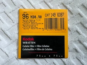 KODAK WRATTEN GEL FILTER (75X75MM) 3X3 INCHES ND 0.90 - Picture 1 of 2